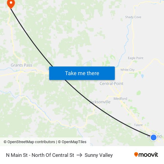 N Main St - North Of Central St to Sunny Valley map