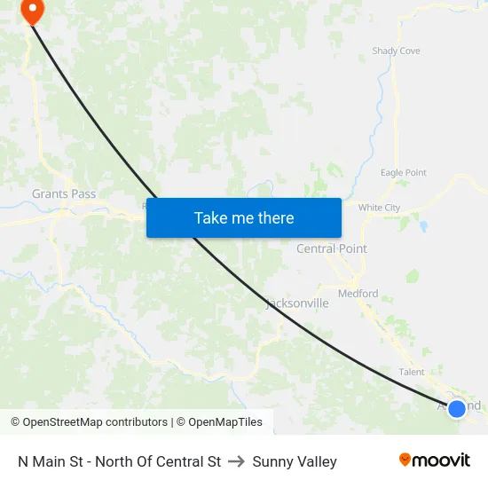 N Main St - North Of Central St to Sunny Valley map