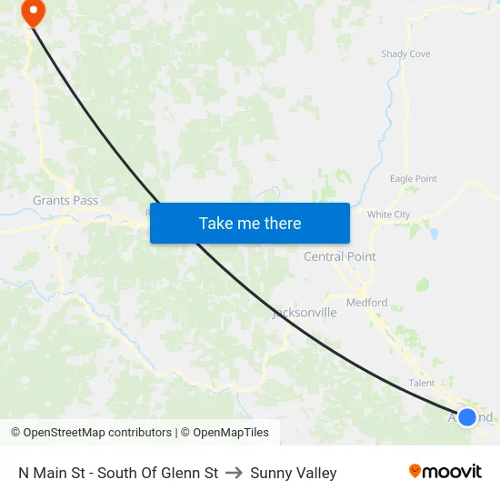 N Main St - South Of Glenn St to Sunny Valley map