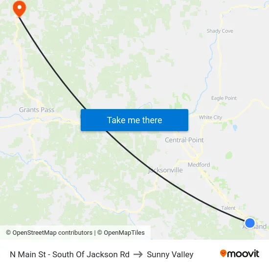 N Main St - South Of Jackson Rd to Sunny Valley map