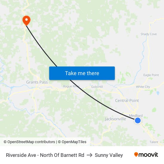 Riverside Ave - North Of Barnett Rd to Sunny Valley map