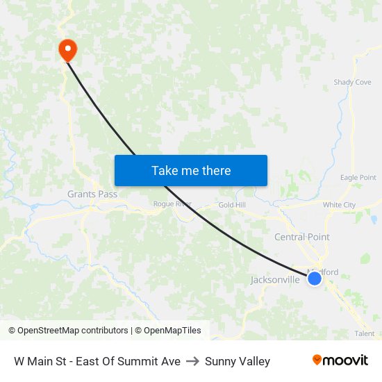 W Main St - East Of Summit Ave to Sunny Valley map