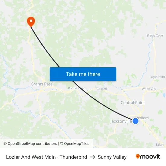 Lozier And West Main - Thunderbird to Sunny Valley map