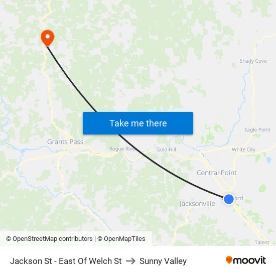 Jackson St - East Of Welch St to Sunny Valley map