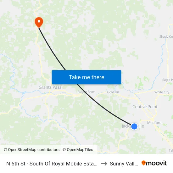 N 5th St - South Of Royal Mobile Estates to Sunny Valley map