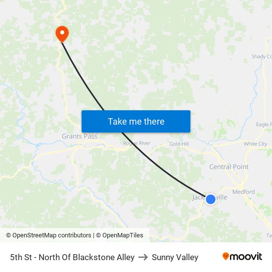 5th St - North Of Blackstone Alley to Sunny Valley map