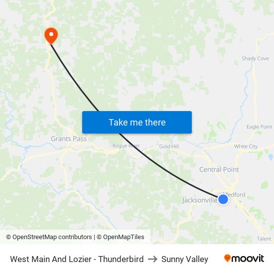 West Main And Lozier - Thunderbird to Sunny Valley map