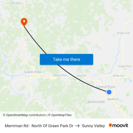 Merriman Rd - North Of Green Park Dr to Sunny Valley map