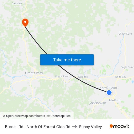 Bursell Rd - North Of Forest Glen Rd to Sunny Valley map