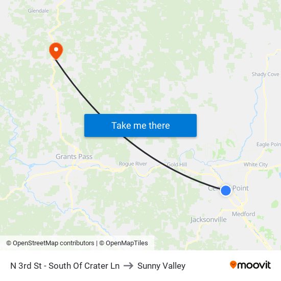 N 3rd St - South Of Crater Ln to Sunny Valley map