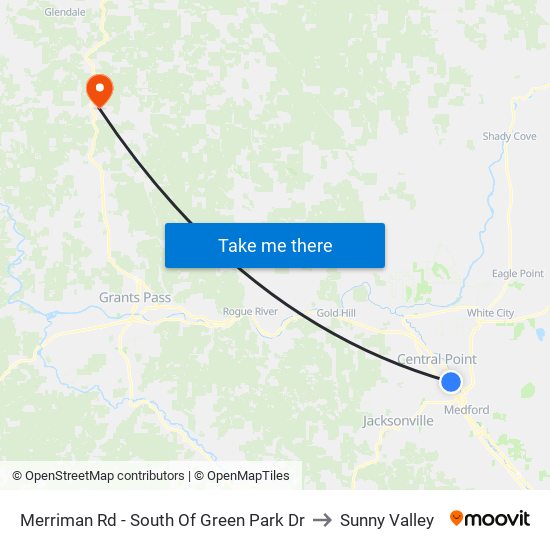 Merriman Rd - South Of Green Park Dr to Sunny Valley map