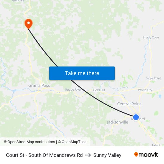 Court St - South Of Mcandrews Rd to Sunny Valley map