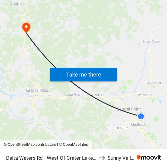 Delta Waters Rd - West Of Crater Lake Ave to Sunny Valley map