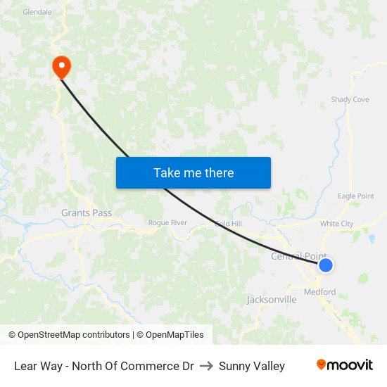 Lear Way - North Of Commerce Dr to Sunny Valley map