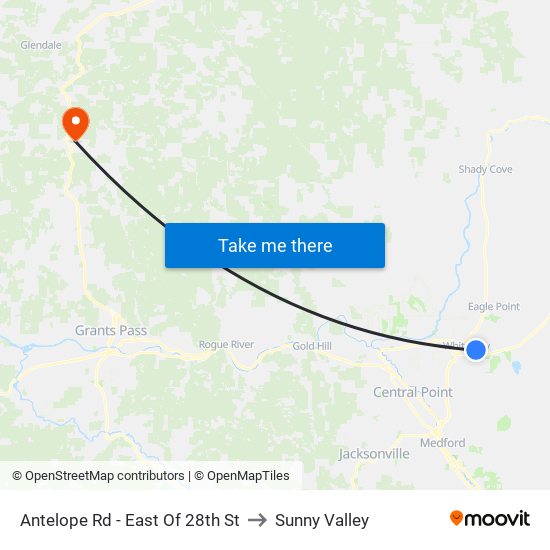 Antelope Rd - East Of 28th St to Sunny Valley map