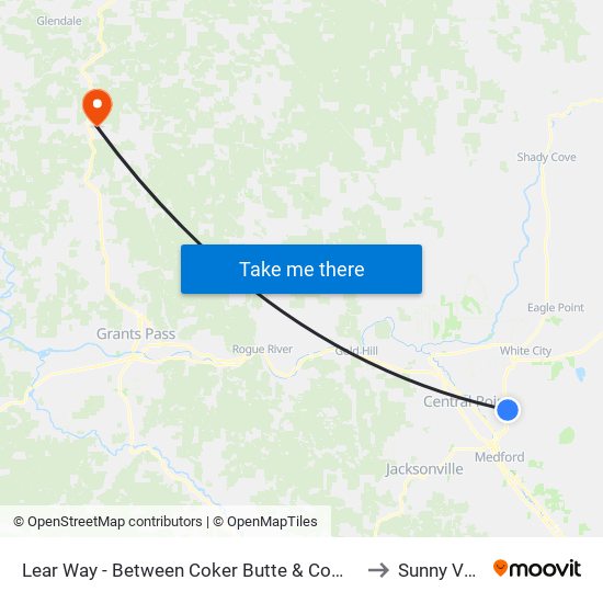 Lear Way - Between Coker Butte & Commerce Dr to Sunny Valley map