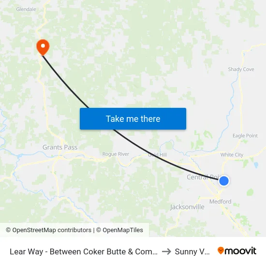 Lear Way - Between Coker Butte & Commerce Dr to Sunny Valley map