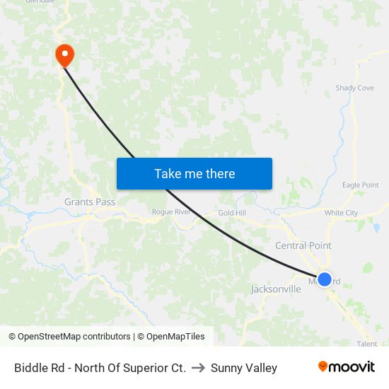 Biddle Rd - North Of Superior Ct. to Sunny Valley map