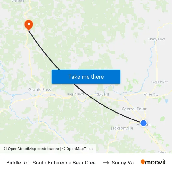 Biddle Rd - South Enterence Bear Creek Plaza to Sunny Valley map