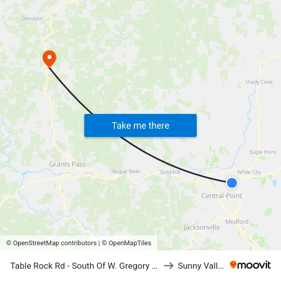 Table Rock Rd - South Of W. Gregory Rd to Sunny Valley map