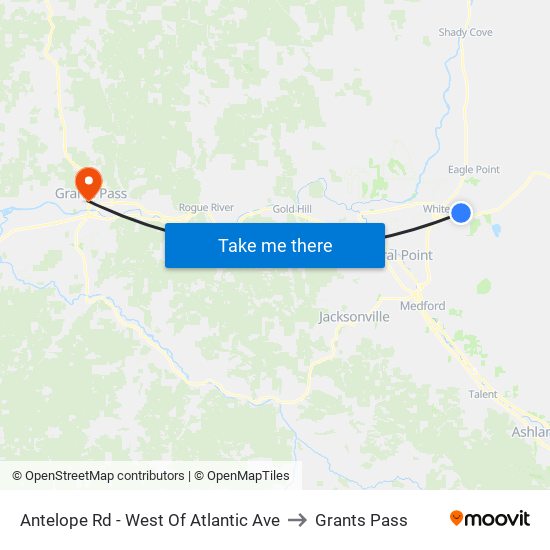 Antelope Rd - West Of Atlantic Ave to Grants Pass map