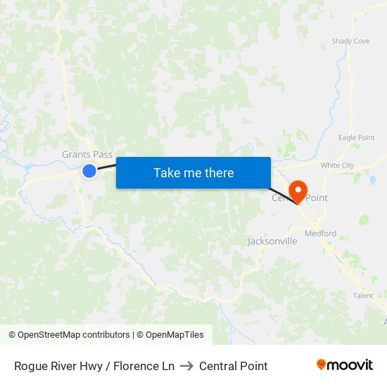 Rr Hwy / Florence Ln to Central Point map