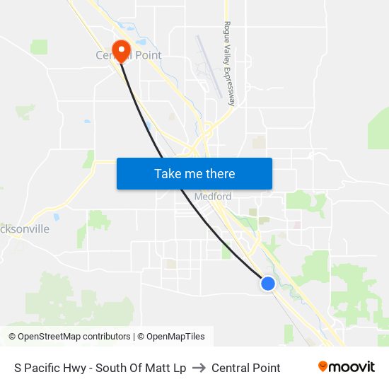 S Pacific Hwy - South Of Matt Lp to Central Point map