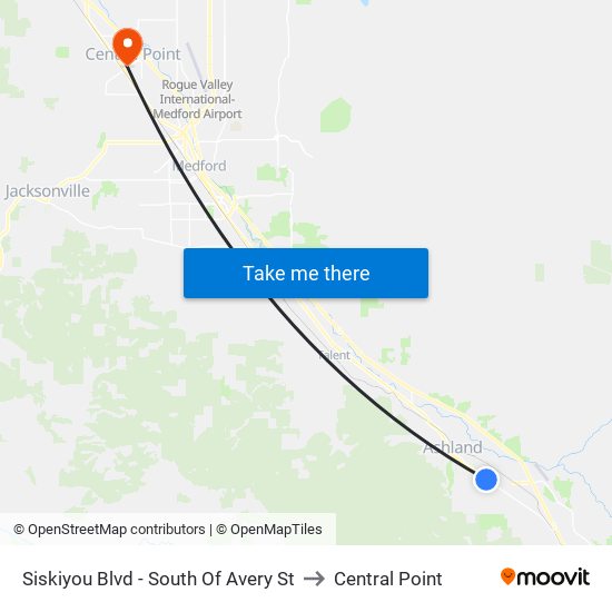 Siskiyou Blvd - South Of Avery St to Central Point map