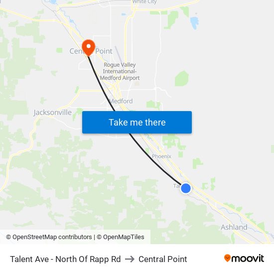 Talent Ave - North Of Rapp Rd to Central Point map