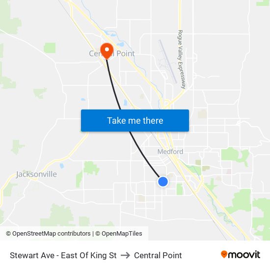 Stewart Ave - East Of King St to Central Point map