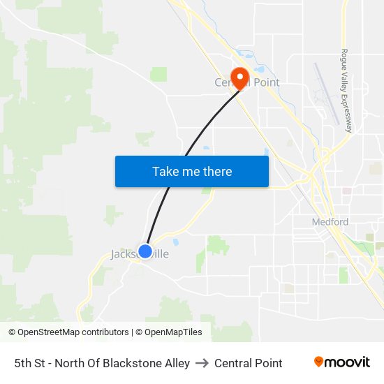 5th St - North Of Blackstone Alley to Central Point map