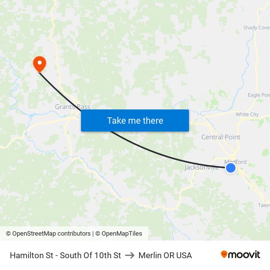 Hamilton St - South Of 10th St to Merlin OR USA map