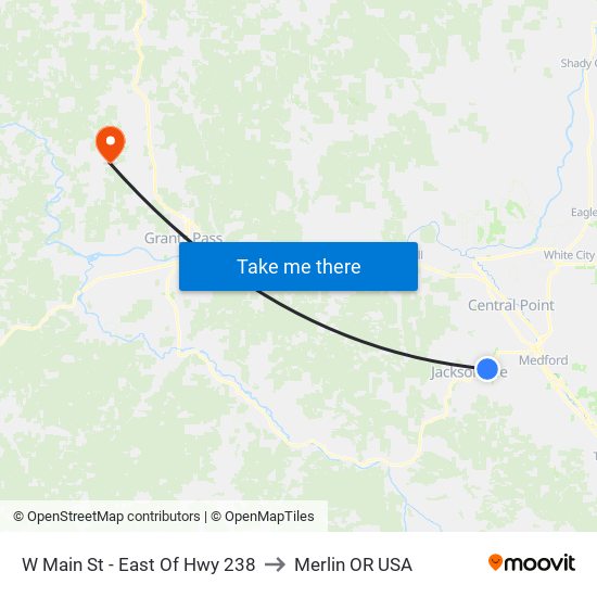 W Main St - East Of Hwy 238 to Merlin OR USA map