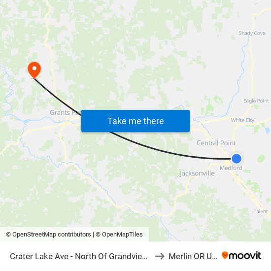 Crater Lake Ave - North Of Grandview Ave to Merlin OR USA map