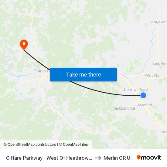 O'Hare Parkway - West Of Heathrow Way to Merlin OR USA map