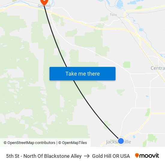 5th St - North Of Blackstone Alley to Gold Hill OR USA map