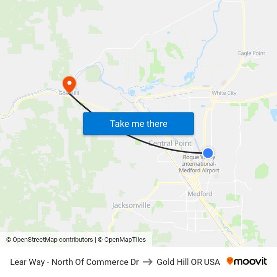 Lear Way - North Of Commerce Dr to Gold Hill OR USA map