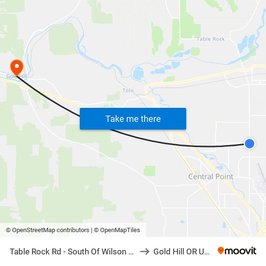 Table Rock Rd - South Of Wilson Rd to Gold Hill OR USA map