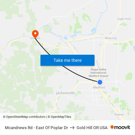 Mcandrews Rd - East Of Poplar Dr to Gold Hill OR USA map