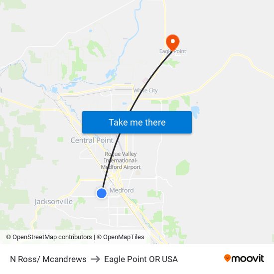 N Ross/ Mcandrews to Eagle Point OR USA map