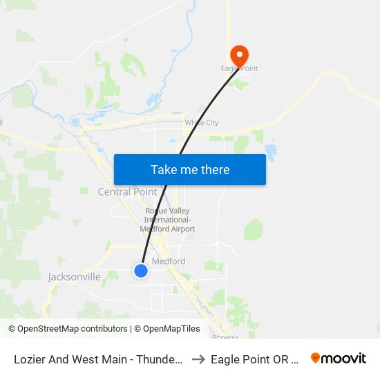 Lozier And West Main - Thunderbird to Eagle Point OR USA map