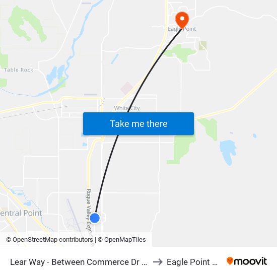 Lear Way - Between Commerce Dr & Coker Butte to Eagle Point OR USA map