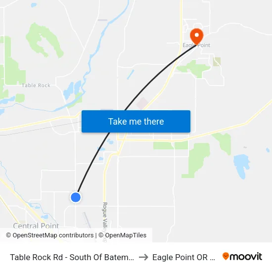 Table Rock Rd - South Of Bateman Dr to Eagle Point OR USA map