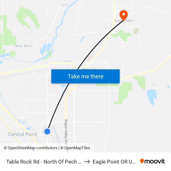 Table Rock Rd - North Of Pech Rd to Eagle Point OR USA map