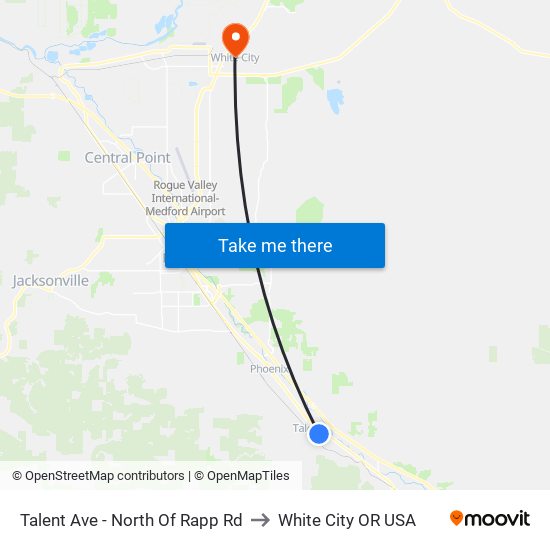 Talent Ave - North Of Rapp Rd to White City OR USA map