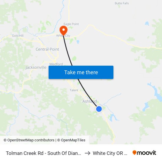 Tolman Creek Rd - South Of Dianne St to White City OR USA map