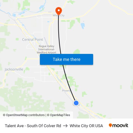 Talent Ave - South Of Colver Rd to White City OR USA map