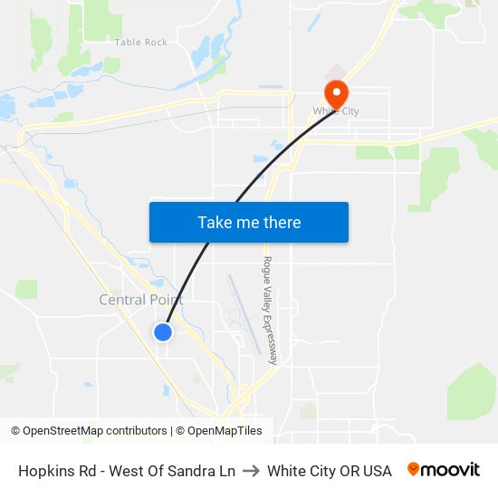 Hopkins Rd - West Of Sandra Ln to White City OR USA map