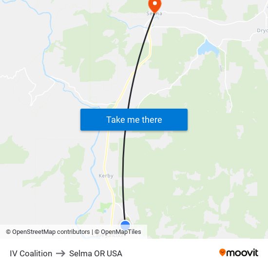 IV Coalition to Selma OR USA map