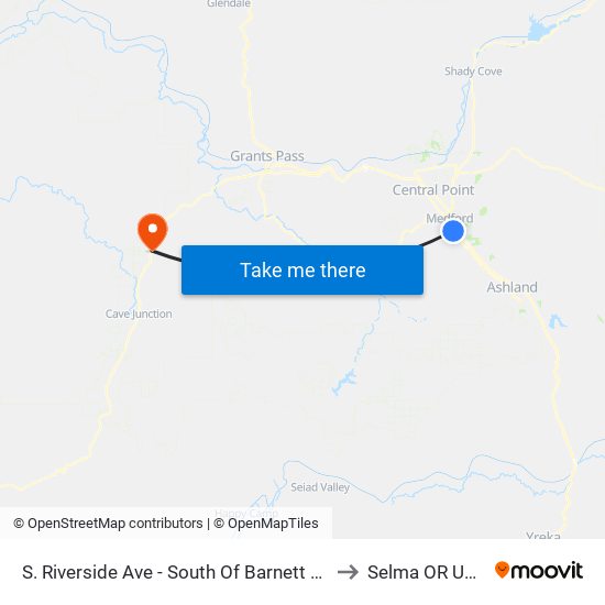 S. Riverside Ave - South Of Barnett Rd to Selma OR USA map
